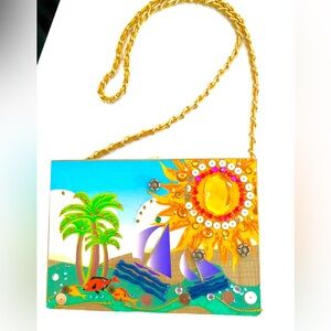 ☀️Sparkling Tropical (Retrofitted!) Box Purse☀️